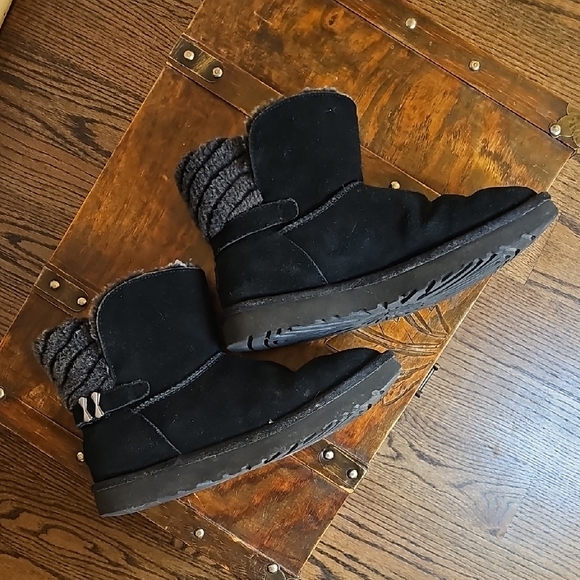 UGG Black Shearling Ankle Boots - Picture 5 of 12